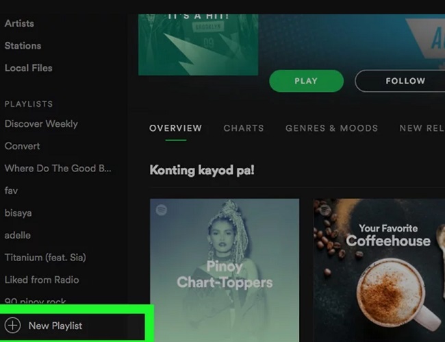 Tạo danh phát trên Spotify